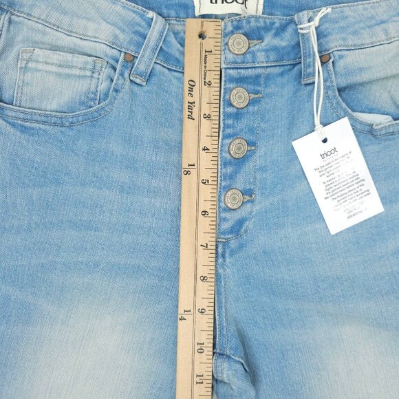 Tricot by C'est Toi Mid Rise Flare Jeans Womens Size 9/28 Stretch Light Wash NEW - Picture 4 of 15